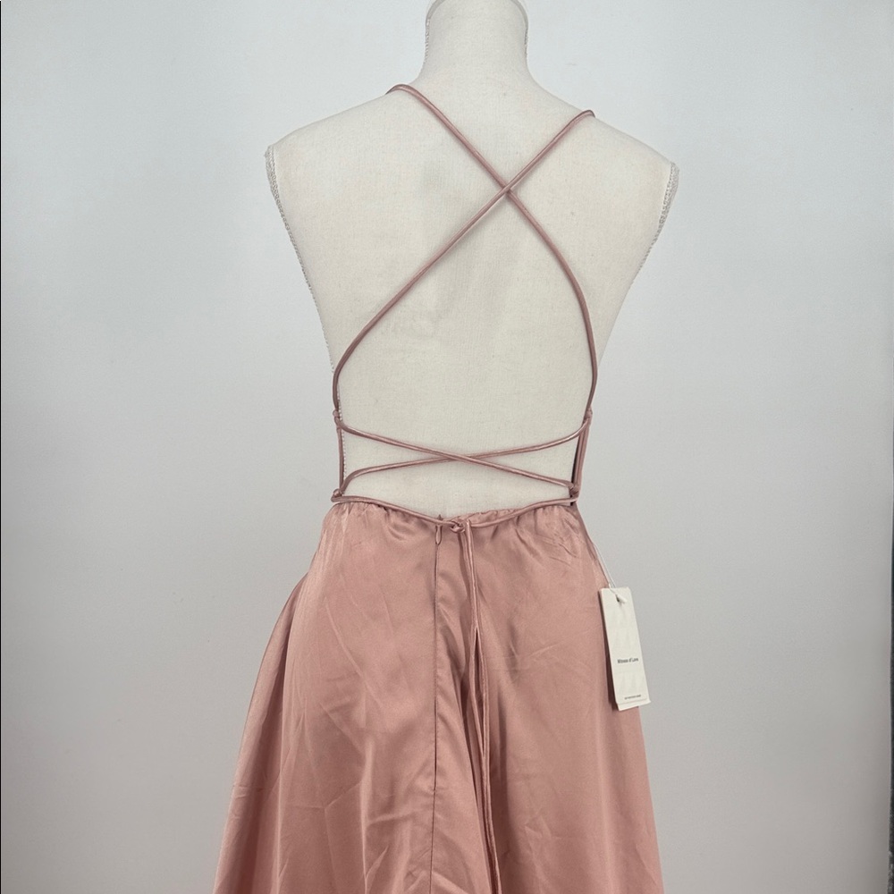 NWT Witness of Love Pink Satin Prom Dress Size 2 - Picture 7 of 8